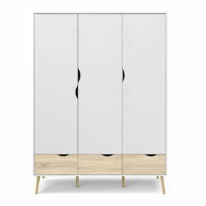 Bílá šatní skříň Tvilum Oslo, 147 x 200 cm