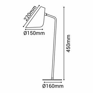 Černá stolní lampa SULION Lisboa, výška 45 cm