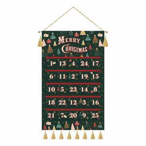 Nástěnný bavlněný adventní kalendář eleanor stuart, 52 x 88 cm