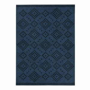 Tmavě modrý dvouvrstvý koberec Flair Rugs MATCH Eve Trellis, 170 x 240 cm