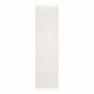 Bílý ručně tkaný bavlněný běhoun Westwing Collection Agneta, 70 x 250 cm