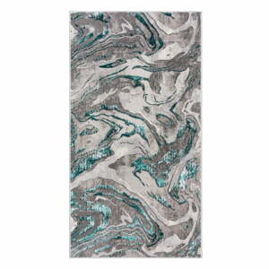 Šedo-modrý koberec Flair Rugs Marbled, 80 x 150 cm