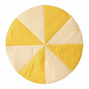 Žluto-béžová dětská hrací deka Honey Circus - Moi Mili