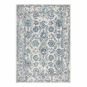 Bílý/modrý vlněný koberec 170x120 cm Yasmin - Flair Rugs