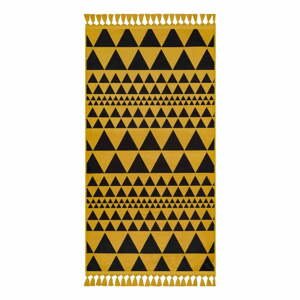 Žlutý pratelný koberec běhoun 200x80 cm - Vitaus