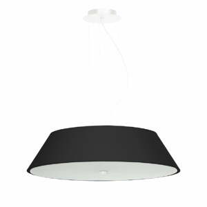 Černé závěsné svítidlo se skleněným stínidlem ø 60 cm Hektor - Nice Lamps