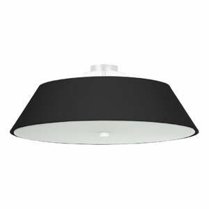 Černé stropní svítidlo se skleněným stínidlem ø 60 cm Hektor - Nice Lamps