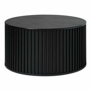 Černý kulatý konferenční stolek ø 85 cm Siena – Unique Furniture