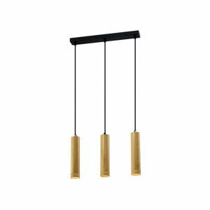 Závěsné svítidlo s kovovým stínidlem v černo-zlaté barvě 6x46 cm Tubo – Candellux Lighting