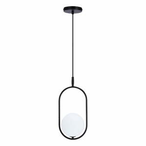 Černé závěsné svítidlo se skleněným stínidlem 18.5x15 cm Cordel – Candellux Lighting