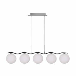 Závěsné svítidlo ve stříbrné barvě se skleněným stínidlem 12x86 cm Ramon – Candellux Lighting