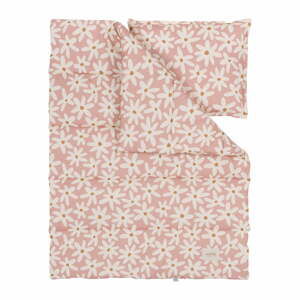 Bavlněné dětské povlečení do postýlky 100x135 cm Blush Daisies – Malomi Kids