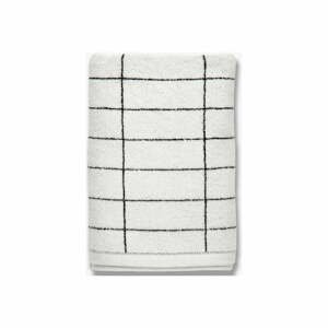 Bílý bavlněný ručník 50x100 cm Tile Stone – Mette Ditmer Denmark