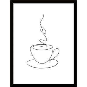 Plakát v rámu 30x40 cm Linear Coffee – Styler