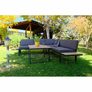 Šedý zahradní lounge set pro 6 Mers – Floriane Garden