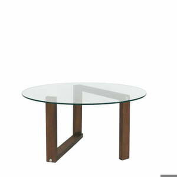 Hnědý kulatý konferenční stolek ø 80 cm Yuvarlak – Neostill