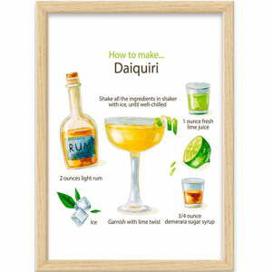 Plakát v rámu 40x55 cm Daiquiri – Wallity