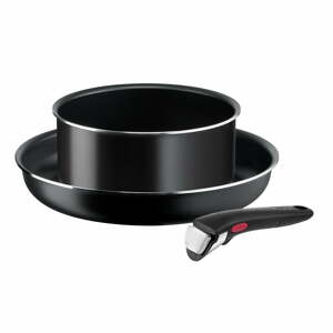 Hliníková sada nádobí 3 ks Ingenio Easy Cook & Clean Black – Tefal