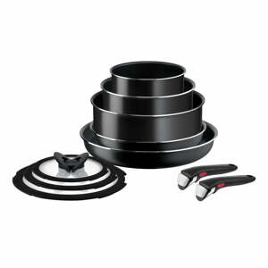 Hliníková sada nádobí 10 ks Ingenio Easy Cook & Clean Black – Tefal