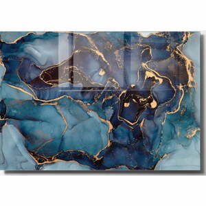 Skleněný obraz 70x50 cm Dark Marble – Wallity