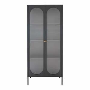 Černá kovová vitrína 80x180 cm Adelaide – House Nordic
