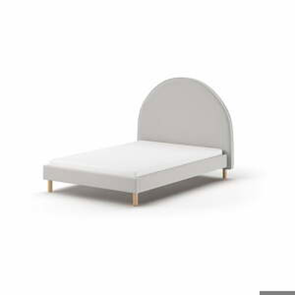 Šedá čalouněná jednolůžková postel s roštem 140x200 cm MOON – Vipack