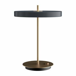 Antracitová LED stmívatelná stolní lampa s kovovým stínidlem (výška 41,5 cm) Asteria Table – UMAGE