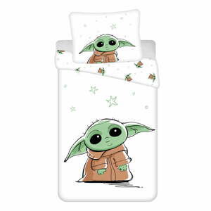 Bavlněné dětské povlečení na jednolůžko 140x200 cm Star Wars Baby Yoda – Jerry Fabrics