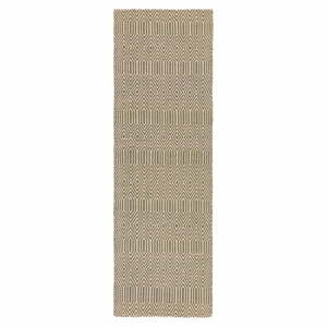 Světle hnědý vlněný koberec běhoun 66x200 cm Sloan – Asiatic Carpets