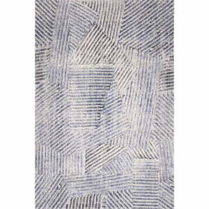 Světle modrý vlněný koberec 160x240 cm Strokes – Agnella