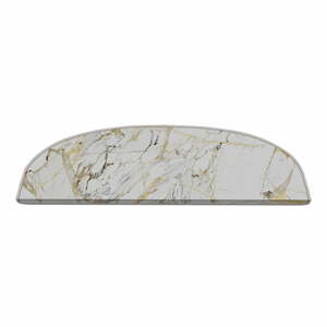 Bílé nášlapy na schody v sadě 16 ks 20x65 cm Marble Art – Vitaus