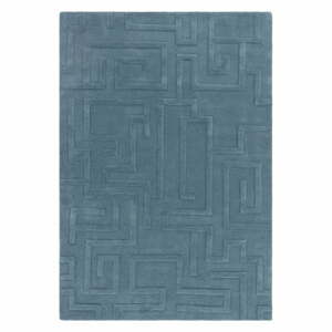 Modrý vlněný koberec 120x170 cm Maze – Asiatic Carpets