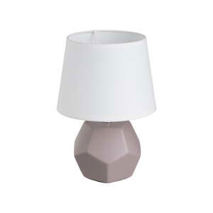 Šedá keramická stolní lampa s textilním stínidlem (výška 26 cm) – Casa Selección