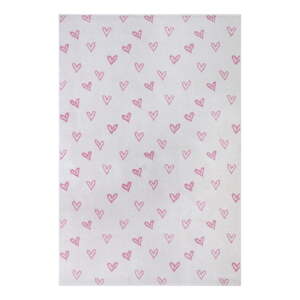 Růžovo-bílý dětský koberec 160x235 cm Hearts – Hanse Home