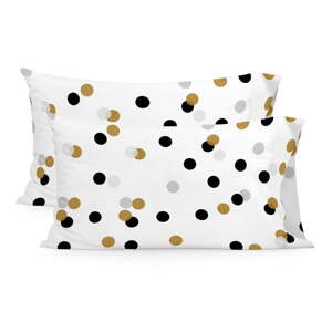 Bavlněné povlaky na polštáře v sadě 2 ks 50x75 cm Golden dots – Blanc