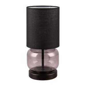 Černo-fialová stolní lampa s textilním stínidlem (výška 28,5 cm) Elio – Trio