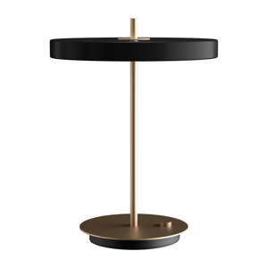 Černá LED stmívatelná stolní lampa s kovovým stínidlem (výška 41,5 cm) Asteria Table – UMAGE