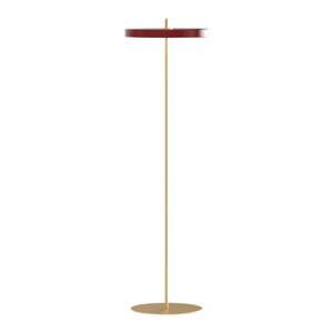 Červená LED stmívatelná stojací lampa s kovovým stínidlem (výška 151 cm) Asteria Floor – UMAGE