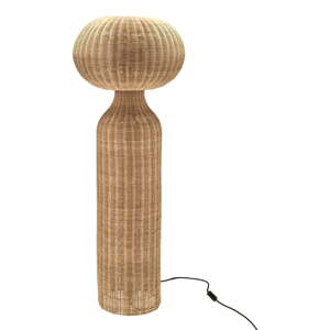 Stojací lampa v přírodní barvě s ratanovým stínidlem (výška 130 cm) Vinka – Villa Collection