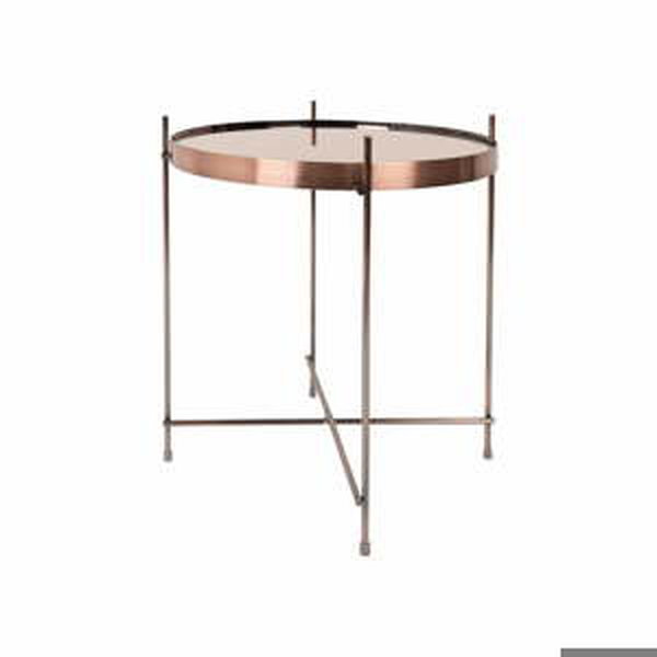 Odkládací stolek v měděné barvě Zuiver Cupid, ⌀ 43 cm