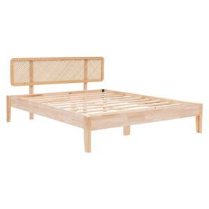 Dvoulůžková postel ze smrkového dřeva s roštem v přírodní barvě 180x200 cm Izabelya – Kalune Design