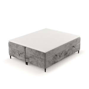 Tmavě šedá boxspring postel s úložným prostorem 140x200 cm Araya – Maison de Rêve