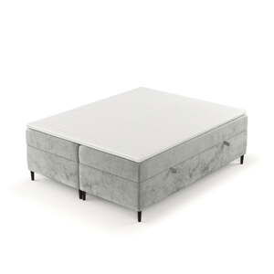 Šedá boxspring postel s úložným prostorem 200x200 cm Araya – Maison de Rêve