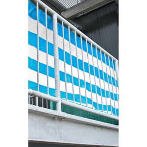 Bílo-modrá plastová balkonová zástěna 500x90 cm – Garden Pleasure