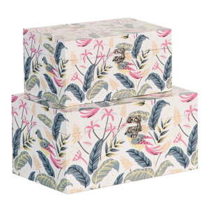 Dekorativní úložné boxy v sadě 2 ks 30x18x15 cm Birds – Ixia