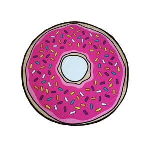 Růžová bavlněná plážová osuška ø 150 cm Donut – JAHU collections