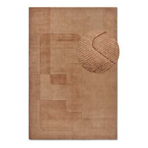 Hnědý ručně tkaný vlněný koberec 80x150 cm Charlotte – Villeroy&Boch