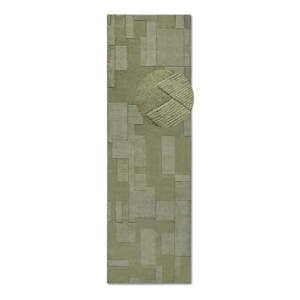 Zelený ručně tkaný vlněný běhoun 80x250 cm Wilhelmine – Villeroy&Boch