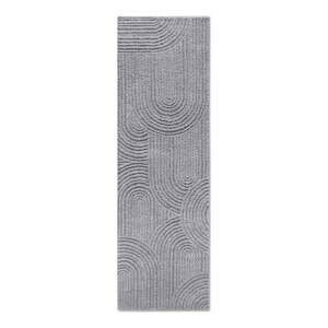 Šedý běhoun 80x240 cm Chappe Light Grey – Elle Decoration