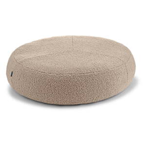 Béžový pelíšek pro psa z materiálu bouclé ø 90 cm Senso Pouffe Greige M/L – MiaCara